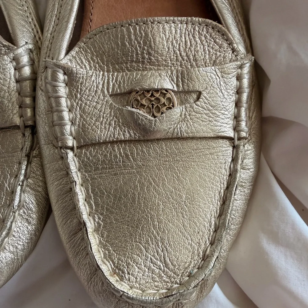 Coach Gold Loafers 🤍 - Picture 5 of 5